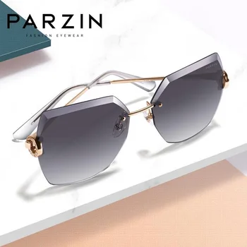 PARZIN sončna Očala Ženske Najlon Objektiv Luksuzni Oblikovalec Prevelike sončne Očala za Ženske Modni Očala Odtenki UV400 Gafas De Sol