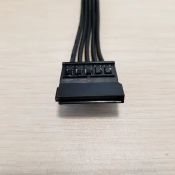 PC Server Trdi Disk 15Pin SATA Adapter 1 do 5 Splitter Napajalni Kabel Podaljšek 18AWG Žice Črna 60 cm