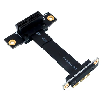 PCIE X1 Biti Kabel Dvojno 90 Stopinj pod pravim Kotom PCIe 3.0 x1 za x1 Podaljšek 8Gbps PCI Express 1x Riser Card Trak, Raztezna