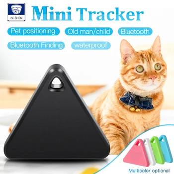 Pet Smart Mini GPS Tracker za Hišne živali Lokator Anti-izgubil Nepremočljiva Bluetooth Tracker Trikotnika Otroci, ki Psa, Mačka Tracker, Več Barv