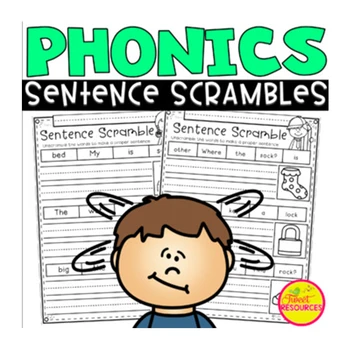 Phonics Stavek Scrambles za Vrtec in Prvi Razred delovni Listi za Predšolsko Učenje angleške Besede Odlomke Delovne zvezke Otroci