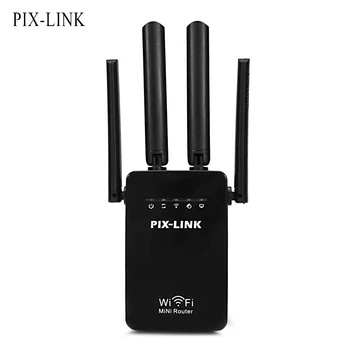 PIXLINK N300 WIFI Vmesnik Usmerjevalnik z Dostopno Točko Brezžičnega 300Mbps Range Extender WiFi Signala Ojačevalnika 4External Antene WR09