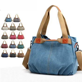 Platno torbice ženske modna ramo torbe, velike zmogljivosti, priložnostne ženski tote vrečke visoke kakovosti velike torbice potovanja