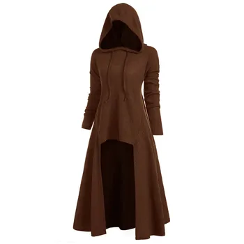 Pleten Plašč ženske ulične cosplay dolgo obleko trdna retro cape hooded d91029