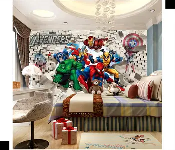 Po meri 3D risanka otroški sobi fant spalnica ozadje ozadje dekoracijo sten slikarstvo