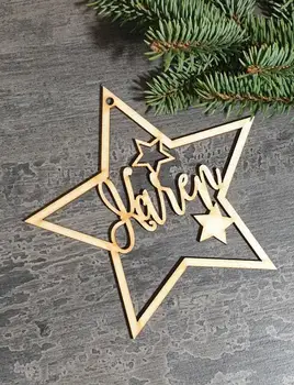 Po meri baubles Božič osebno BOŽIČ obeski iz lesa ornament laser cut imena BOŽIČNO darilo oznake z imenom