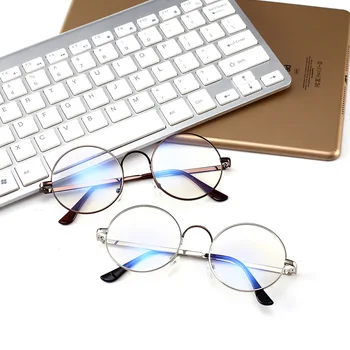 Poceni Majhne Okrogle Nerd Očala Clear Leče Unisex Zlata, Okrogle Kovinske Moški Ženske Anti Blue Ray Očala Računalnik Očala UV