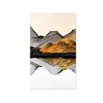 Pokrajina Povzetek Gorsko Jezero Plakat Nordijska Platno Slikarstvo Doma Dekor Steno Tisk Art Dnevna Soba Slika Pokrajino, Ni Uokvirjena