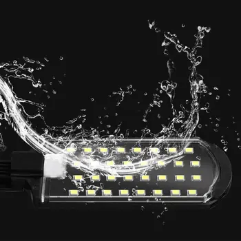 Preprost Aquarium LED Luči Vodo, Travo Rastline Rastejo Svetlobe Fish Tank Clip-on Nepremočljiva Razsvetljavo Svetilka