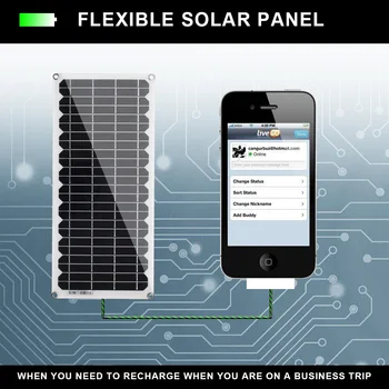 Prilagodljiv solarni plošča 12v 10w solarni akumulator, polnilnik Sonnenkollektor plošče za luči, sončni dom motornih