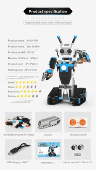 Programabilni igrače robot gradnik steblo igrača za Učenje Kit izobraževanje mobilnega daljinskega nadzora darilo za rojstni dan za Otroke Otrok