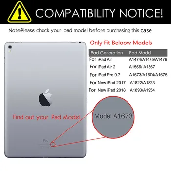 Prozoren Pokrov Primeru Za Apple iPad z 9.7 2017/2018 Slim Silicij Mehko TPU Tablični Računalnik Primeru Absorpcije Za iPad 5 6. zraka 1 2