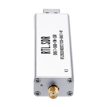 Resnično 0,1 MHz-1.7 GHz TCXO RTL SDR Sprejemnik R820t2 USB RTL-SDR Ključ z za 0,5 ppm TCXO SMA MJZSEE A300U Tester - Srebrna