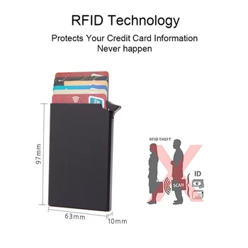 RFID Enem Primeru Imetnik Kreditne Kartice Denarnice Proti Blokiranju Kovinski Poslovne Kartice Za Moške, Ženske Smart Slim Tanek id kreditno kartico