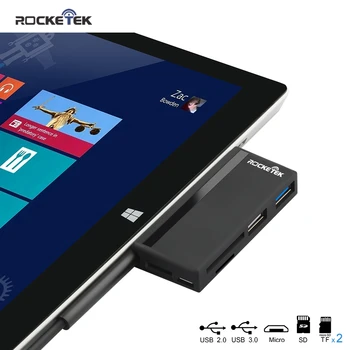 Rocketek usb 3.0 multi Hub 5 v 1 memory card reader adapter za SD/TF kartica micro SD za Microfoft Surface Pro 3/4/5/6/7 prenosni računalnik