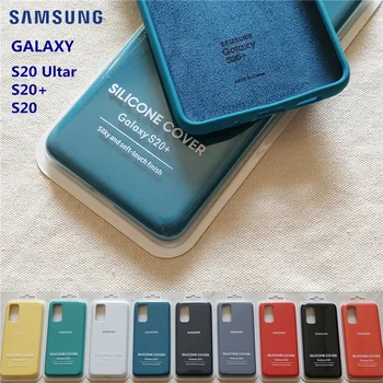 S20 Plus Ultra Primeru Silky Soft-Touch Original Slog Tekoče Silikona Lupini Samsung Galaxy S20Plus Pokrovček Zaprt Spodaj Z Box