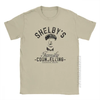 Shelbys Družinsko Svetovanje Peaky Blinders Novost Majica S Kratkimi Rokavi Moški Kratka Sleeved Vrhovi Grafični Osnovne Tees Bombaž O-Vratu T-Shirt