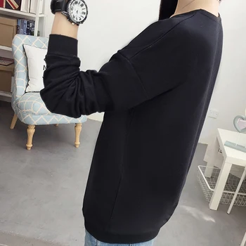 Shintimes 2019 Bluzo Ženske korejski Raglan Rokavi Plus Velikost Lepa Risanka Nosijo Ženske Majica Puloverju Svoboden Womens Hoodies