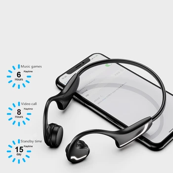 Slušalke Kostne Prevodnosti Bluetooth 5.0 slušalke Stereo IPX 5 Nepremočljiva Šport na Prostem Slušalke Super Dolgo Pripravljenosti Za huawei