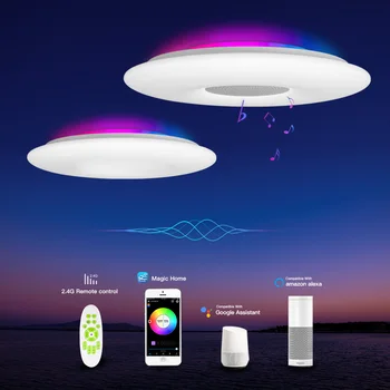 Smart Stropne Luči WIFI Glasovni Nadzor APP Nadzor RGB Zatemnitev Bluetooth Zvočnik Music Stropne Svetilke Spalnica Kuhinja dnevna soba