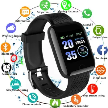 Smart Watch Šport wirstband Smartwatch Bluetooth Smart Pas Srčnega utripa Zapestnica Krvni Tlak Monitor Nepremočljiva 116 Plus