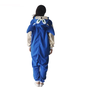 Sonic Pižamo Kigurumi Otroci Otrok Živali Onsie Odraslih Onesie Risanka Iz Enega Kosa Pijama Fant Dekle Ženske Jež Cosplay Moške Kopalke