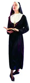 Srednjeveški Duhovnik Nuna, Cosplay Halloween Kostumi Za Odrasle Karneval Dolge Plašče Verske Pobožni Misijonar, Katoliški Cerkvi Oblačila