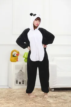 Srčkan Samorog Panda unisex odraslih flanela Pižamo cosplay Pijama živali Onesies Pižame ženske Določa sleepwear Robe