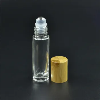 Stekla roll steklenico in bambusa pokrov bambusa jar Bambus žlico