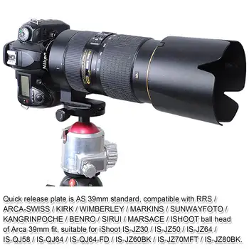 Stojalo Obroč, iShoot Objektiv Kamere Ovratnik z Hitro Sprostitev Ploščo za Nikon AF-S NIKKOR 80-400mm f/4.5-5.6 G ED VR Objektiv