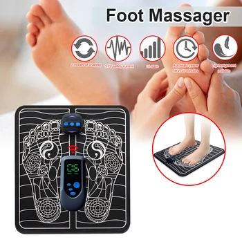 Stopala Massager Električni EMS Stopala Massager ABS Fizioterapija Oživiti Pedikura Deset Stopala Vibrator Brezžični Noge Mišice, Spodbuja