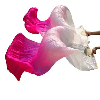 Stopnji Uspešnosti Svile Ples Trebuh Navijači Gradient Barva Ples Pribor Ples Trebuh Svile Navijači bela + roza+ rose