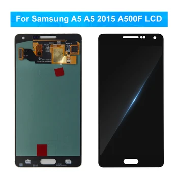 Super AMOLED Za Samsung Galaxy A5 LCD A5 A500FU A500 A500F LCD Zaslon na Dotik, Računalnike Prikaz Nadomestnih Delov A5 Zaslon