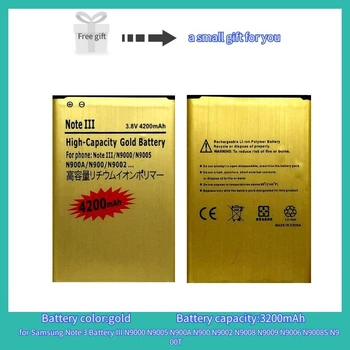 Supersedebat za Galaxy Note 3 Baterija za Samsung Note 3 N9000 N9005 N900A N900 N9002 N9008 N9009 N9006 N9008S N900T Bateria