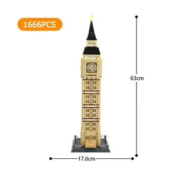 Svetovno Znani Stavbe Taj Mahal Big Ben točko Serije Grad Model Gradnik Združljiv Boy Toy Darilo