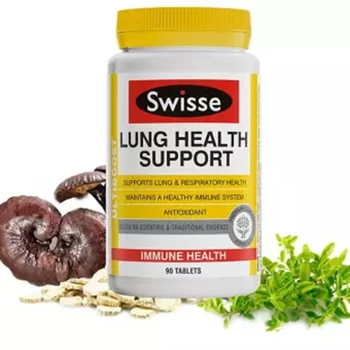 Swisse Ultiboost Pljuč Zdravje Podpora 90 Tablet Podpira Pljuča Dihala Imunski Zdravje Antioksidant Expectorant Vitamina A VC 90