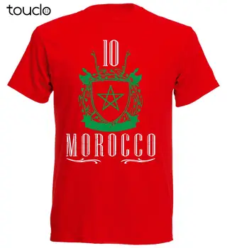 T-Shirt Poletje Novost Risanka Majica s kratkimi rokavi T-Shirt Marokko Nogometaš EST. 1955 Maroko Film Majica