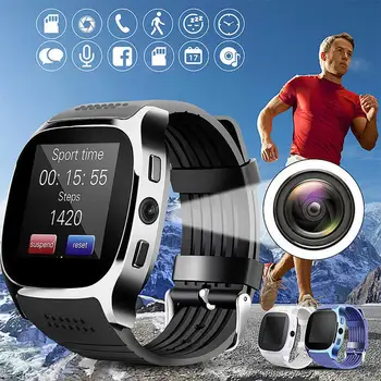 T8 Bluetooth Smart ura S Kamero, Podpira TF KARTICE Sim Klicne Moški Ženske Šport Smartwatch Za Android Telefon Apple iPhone