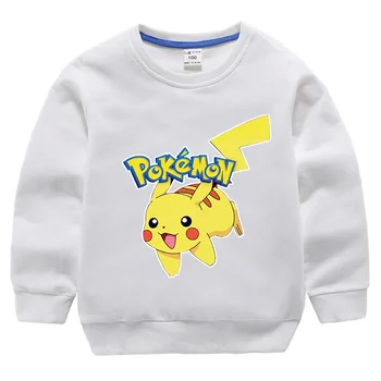 Takara Tomy Pokemon Pikachu Natisnjeni Hoodies Dolge Rokave Bombaž Otroci, Fantje, Dekleta, Otroci Sweatshirts Oblačila Nadlak