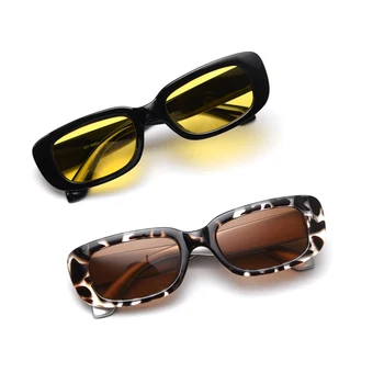 TAKO&EI Ins Priljubljen način Majhen Pravokotnik Visoko Kakovostne Ženske sončna Očala Letnik Moški Trendi Vino Rdeče Leopard sončna Očala Odtenki