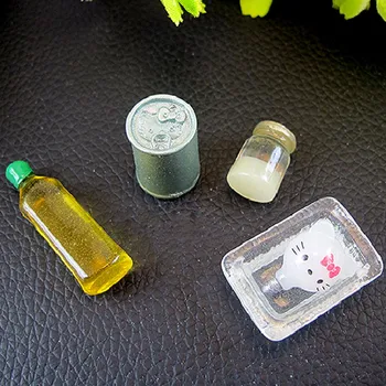 Tanduzi 20pcs Japonski Kawaii Smolo Simulacije Hrane 3D Oljčno Olje, Steklenica DIY 1:12 Lutke Miniaturni Dekoracijo Smolo Obrti