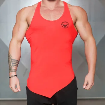 Teče Telovnik Bodybuilding Stringers Spodnja Moških Telovadnici Fitnes Majico Šport Tank Zgornji Del Moški Fitnes Oblačila Bombaž Brez Rokavov Tshirt