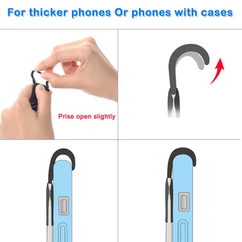 TFY Varnosti Roko Trak z Usnjenim Pasom Držalo, Stojalo za iphone, Samsung Telefonov in Drugih - Deluje z ali brez Primeru
