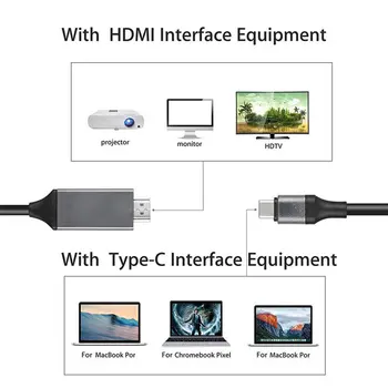 Tip-C USB-C HDMI HDTV 4K Kabel Za Samsung Galaxy Note 8 9 S10+ Plus