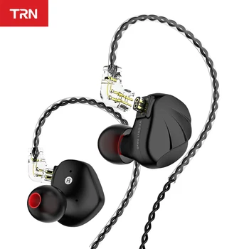 TRN VX 6BA+1DD Hybird V Uho Slušalke HIFI Monitor Teče Šport Slušalke Slušalka 2Pin 0,75 MM Priključek TRN V90 BT20S Slušalke
