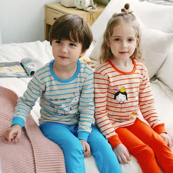 TUONXYE otroške Pižame Za Dekleta Bombaž Otroci Risanke Mačka Pyajamas Nastavite Fantje Dolgo Rokavi Pižame Pijama Infantil Sleepwear