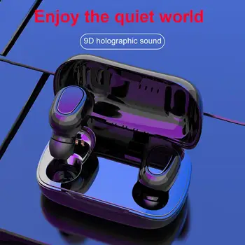 TWS Bluetooth 5.0 Slušalke Brezžične Slušalke 9D Stereo Šport Čepkov Mini HI-fi V uho Šport Teče Slušalke HD Klic