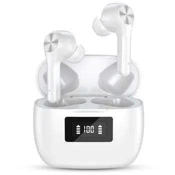 TWS Slušalke Bluetooth 5.0 Brezžične Slušalke za v Uho Bas Čepkov vgrajeni Mikrofon Slušalke z Smart Touch Kontrole Za Xiaomi