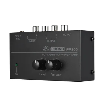 Ultra-kompaktne Phono pre-amp Preamplifier s Stopnjo & Glasnosti RCA Input & Izhod 1/4