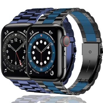 Ultra tanek Zapestnica za apple watch 6 se band serije 5 4 3 44 mm 40 mm 42mm 38 mm pas za iwatch iz Nerjavečega Jekla Poslovnega razreda